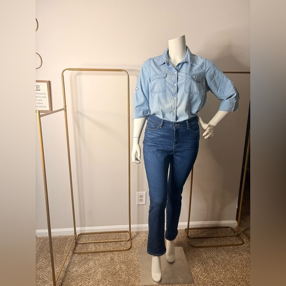 Signature by Levi Strauss Blue Straight Leg Jeans - Picture 2 of 12